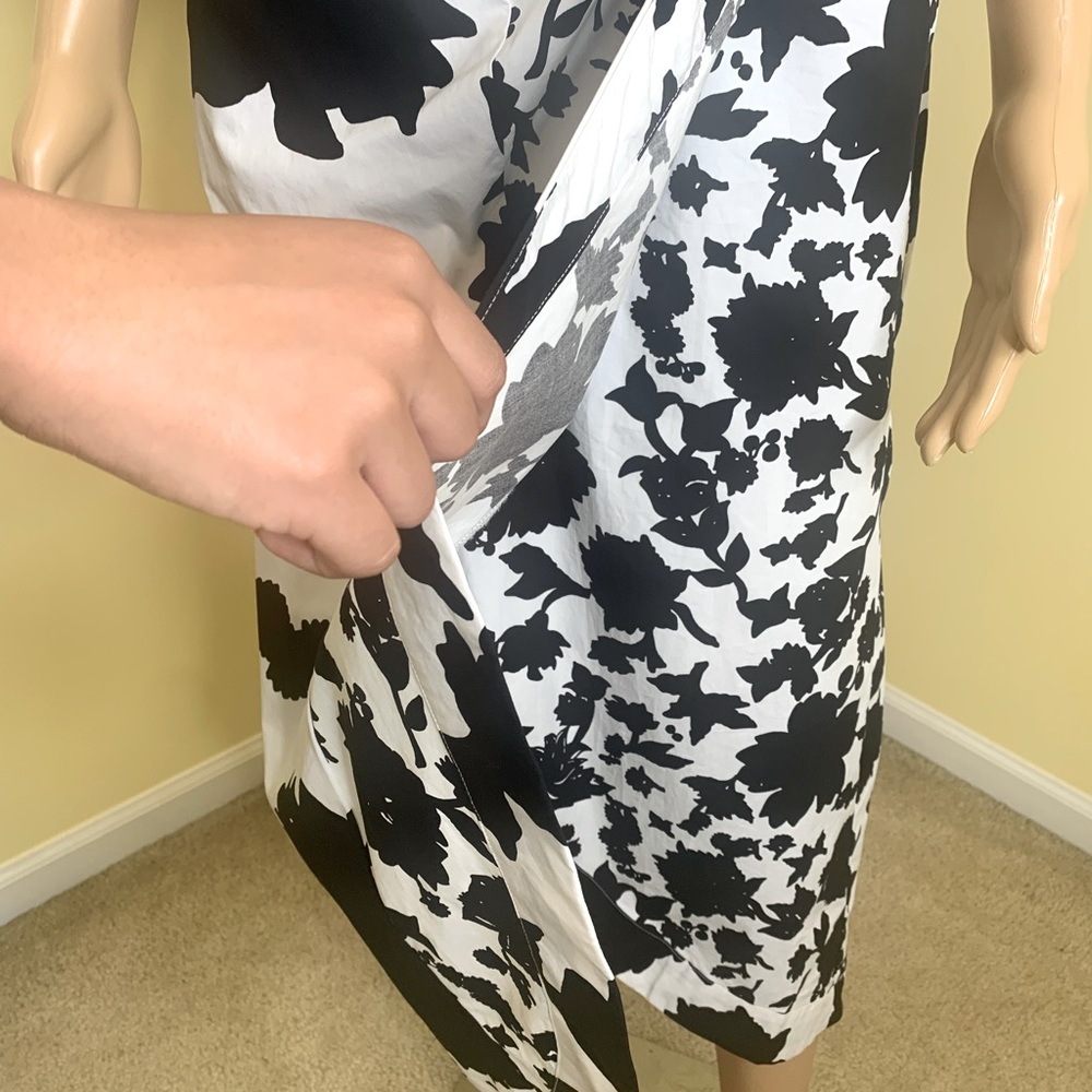 💫HP‼️💫 NWOT CHRISTOPHER JOHN ROGERS x Target Floral Midi Dress, Black/White, 10 - Picture 8 of 10